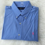 Polo Ralph Lauren for Men Standard Fit Solid Cotton Poplin Sport Shirt in blue